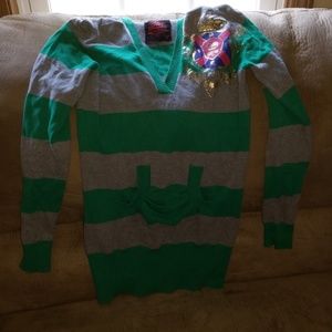 Long sleeve hooded sweater dress